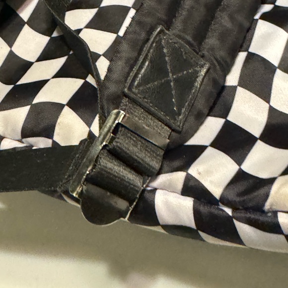 High End Black & White Checkered Women’s Padded Backpack Laptop Bag FIXED - Picture 6 of 9